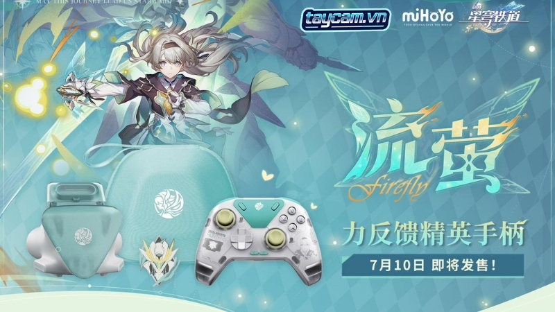 Tay cầm Honkai Star Rail Flydigi Apex 4 Firefly phiên bản giới hạn thiết kế anime cao cấp