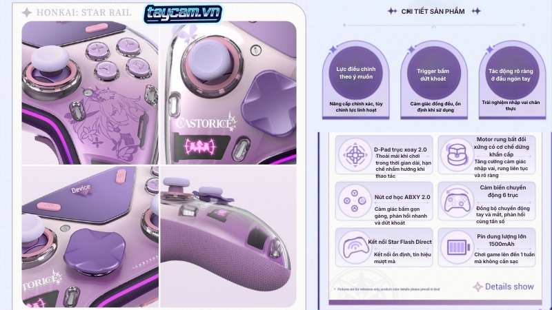 thiet ke flydigi apex 5 castorice honkai star rail