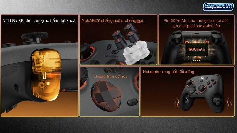 nut sau gan macro gamesir nova lite 2 gray
