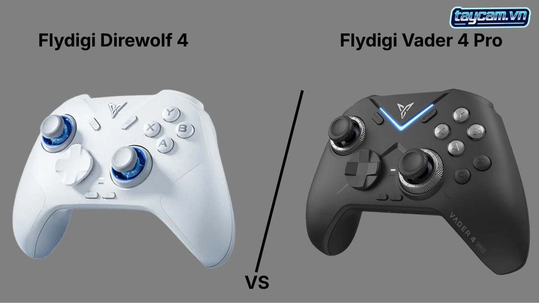 So sánh tay cầm Flydigi Direwolf 4 và Vader 4 Pro khi sử dụng thực tế
