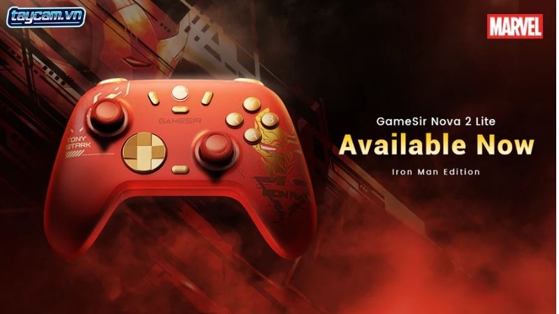 tay cam gamesir nova lite 2 iron man edition marvel controller