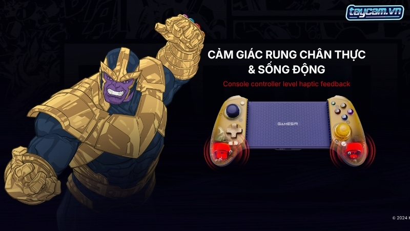 Haptic feedback giúp tăng cảm giác nhập vai và phản hồi rõ ràng khi chơi game.