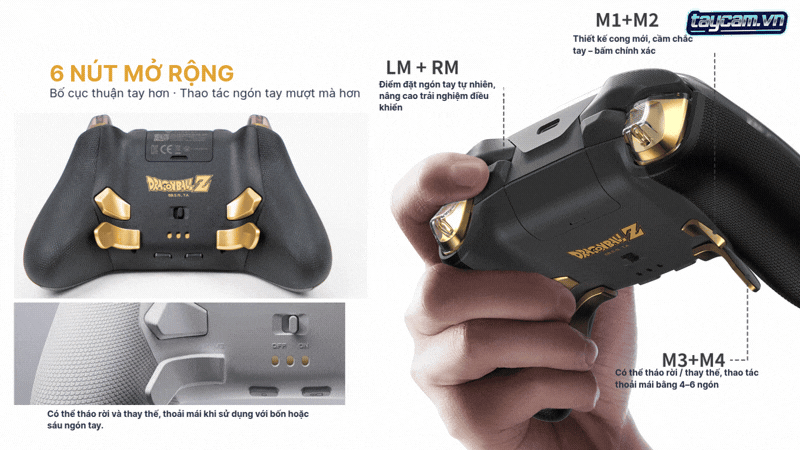 flydigi apex 5 dragon ball z super saiyan back buttons