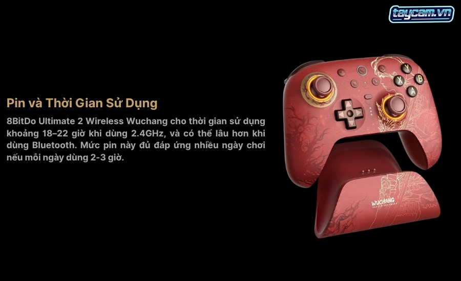 pin thoi gian su dung 8bitdo wuchang